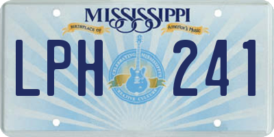 MS license plate LPH241