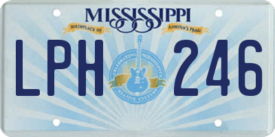 MS license plate LPH246