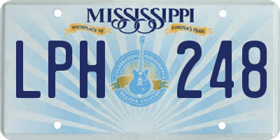 MS license plate LPH248