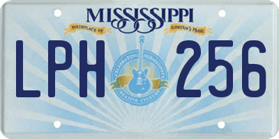 MS license plate LPH256