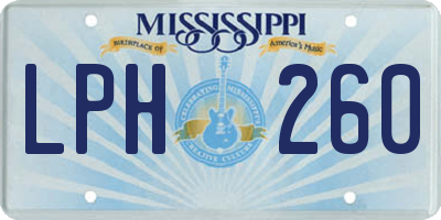 MS license plate LPH260