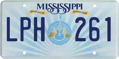 MS license plate LPH261