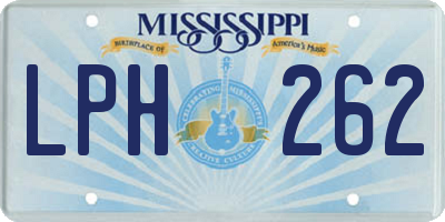 MS license plate LPH262