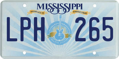 MS license plate LPH265