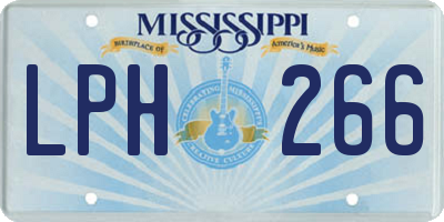 MS license plate LPH266
