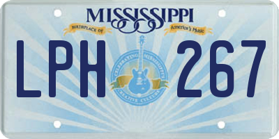 MS license plate LPH267