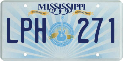 MS license plate LPH271