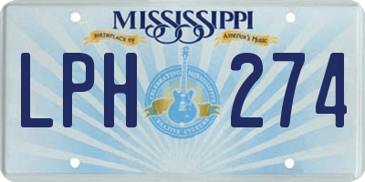 MS license plate LPH274