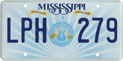 MS license plate LPH279