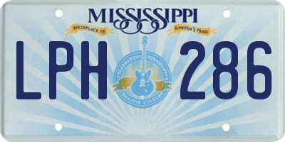 MS license plate LPH286