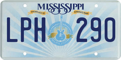 MS license plate LPH290
