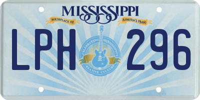 MS license plate LPH296