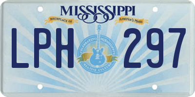 MS license plate LPH297