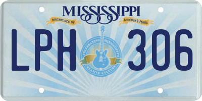 MS license plate LPH306