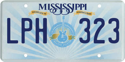 MS license plate LPH323