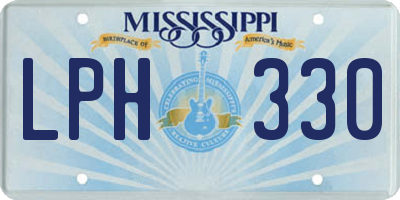 MS license plate LPH330