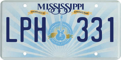 MS license plate LPH331