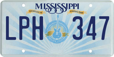 MS license plate LPH347