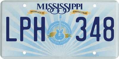 MS license plate LPH348