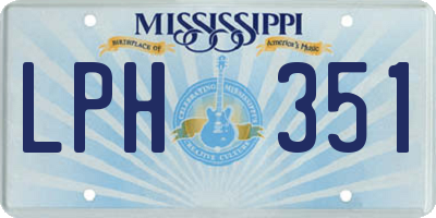 MS license plate LPH351
