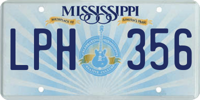 MS license plate LPH356