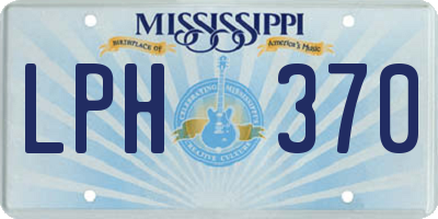 MS license plate LPH370