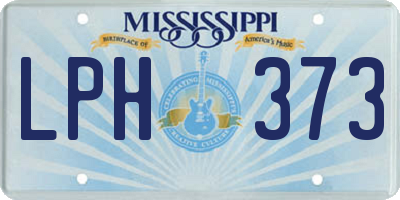 MS license plate LPH373