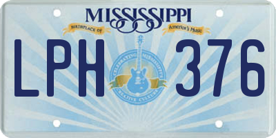 MS license plate LPH376