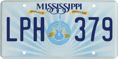 MS license plate LPH379
