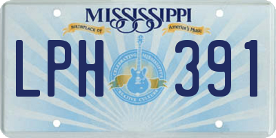MS license plate LPH391