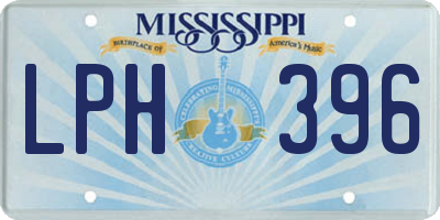 MS license plate LPH396