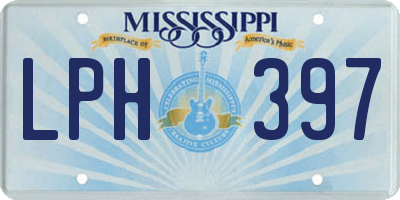 MS license plate LPH397