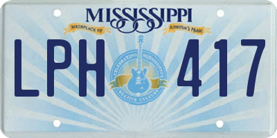 MS license plate LPH417