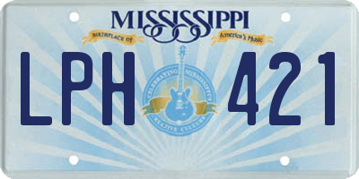 MS license plate LPH421