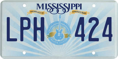 MS license plate LPH424