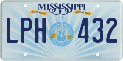 MS license plate LPH432