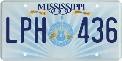 MS license plate LPH436