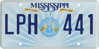 MS license plate LPH441