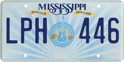 MS license plate LPH446