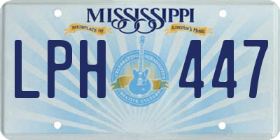 MS license plate LPH447