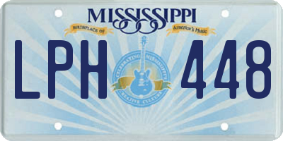 MS license plate LPH448