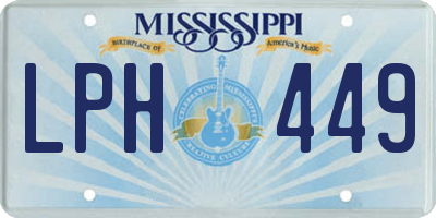 MS license plate LPH449