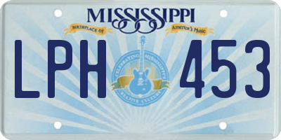 MS license plate LPH453