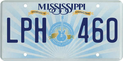 MS license plate LPH460