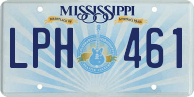 MS license plate LPH461
