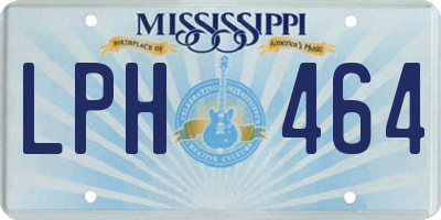 MS license plate LPH464