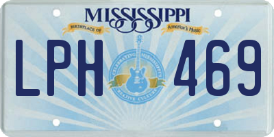 MS license plate LPH469