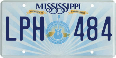 MS license plate LPH484