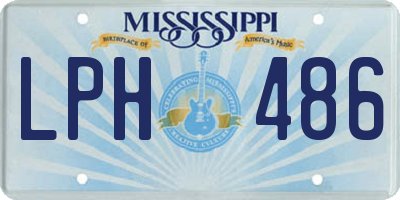 MS license plate LPH486