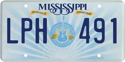 MS license plate LPH491